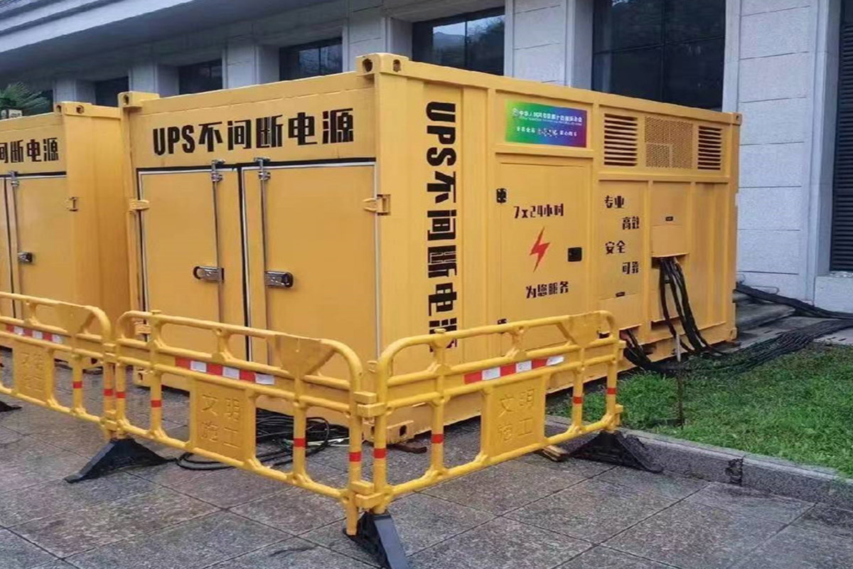 天桥发电机租赁施工现场