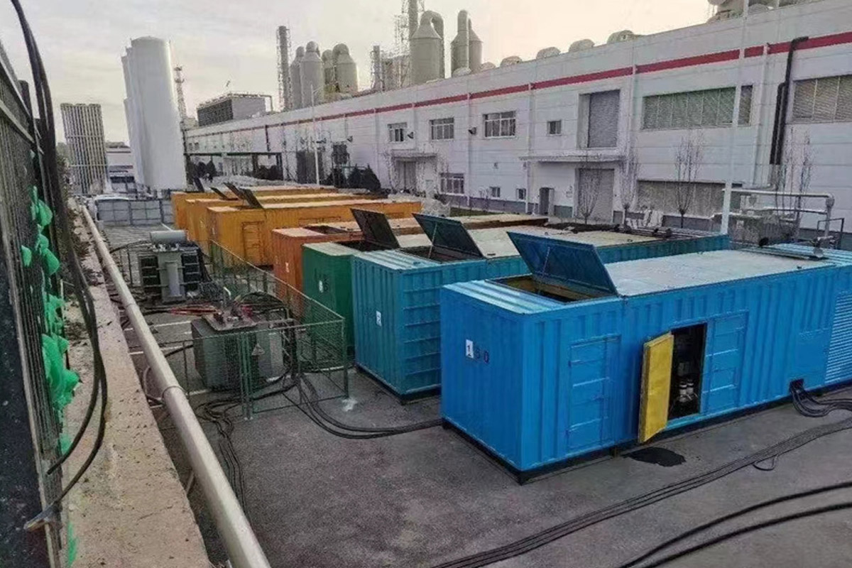 天桥发电机租赁施工现场